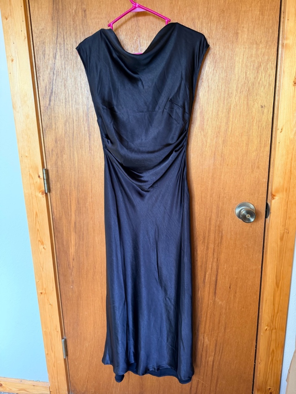 Hello Molly Black Draped Cowl Maxi Dress